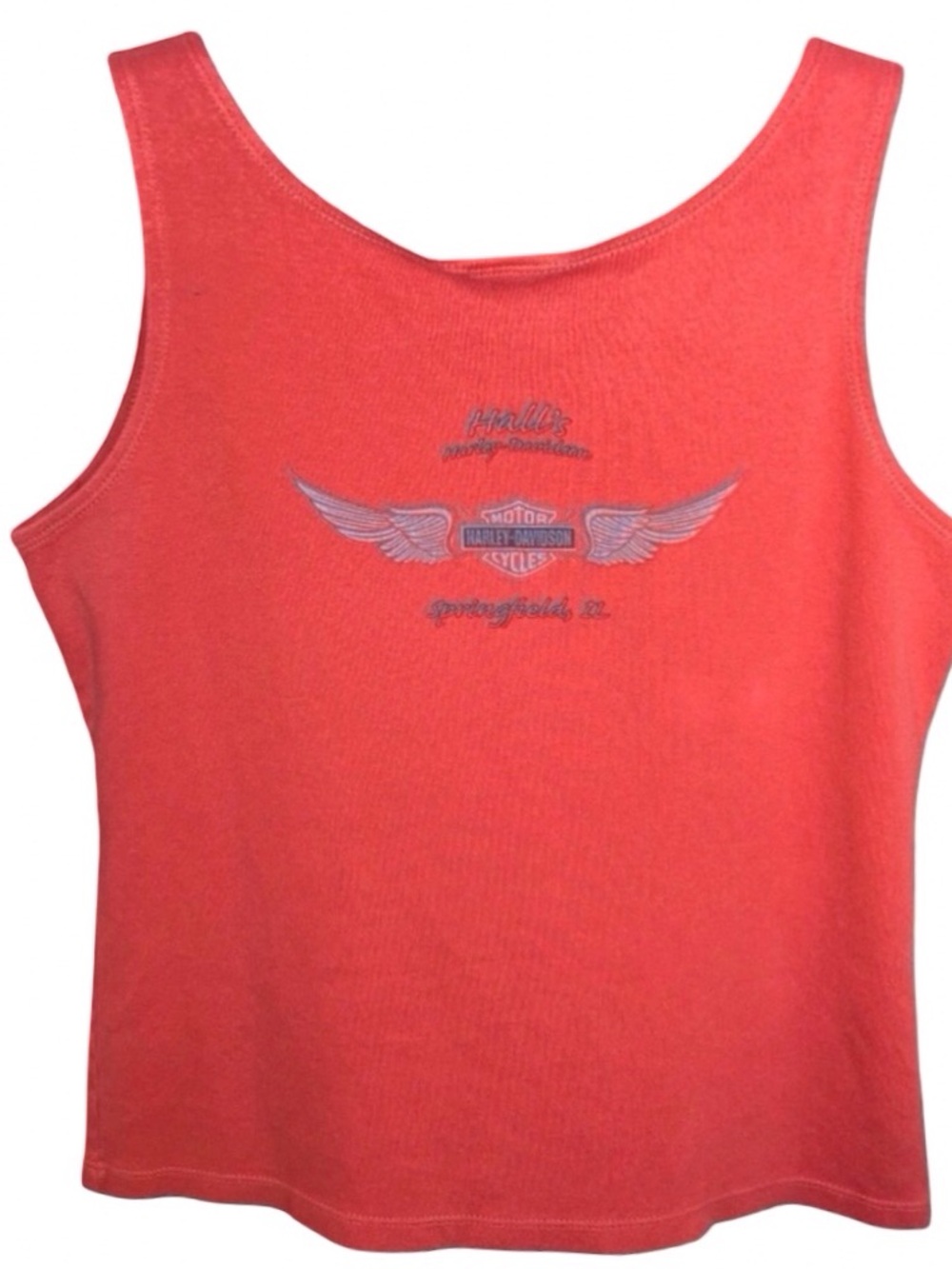 HARLEY-DAVIDSON | Rhinestone Eagle Tank Top | Orange | Size L - Picture 11 of 15
